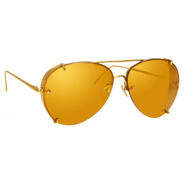 Linda Farrow - 729 C1 Aviator Sunglasses - Yellow Gold - Linda Farrow ...