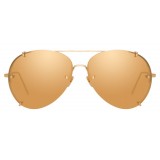 Linda Farrow - 729 C1 Aviator Sunglasses - Yellow Gold - Linda Farrow Eyewear