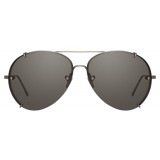 Linda Farrow - 729 C4 Aviator Sunglasses - Nickel - Linda Farrow Eyewear