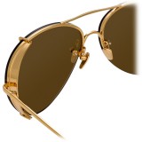 Linda Farrow - 729 C1 Aviator Sunglasses - Yellow Gold - Linda Farrow Eyewear