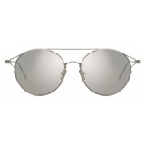 Linda Farrow - Occhiali da Sole Ovali 825 C2 - Oro Bianco - Linda Farrow Eyewear