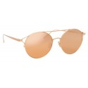 Linda Farrow - Occhiali da Sole Ovali 825 C3 - Oro Rosa - Linda Farrow Eyewear