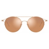 Linda Farrow - Occhiali da Sole Ovali 825 C3 - Oro Rosa - Linda Farrow Eyewear