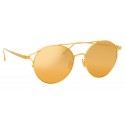 Linda Farrow - Occhiali da Sole Ovali 825 C1 - Oro Giallo - Linda Farrow Eyewear