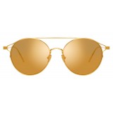 Linda Farrow - 825 C1 Oval Sunglasses - Yellow Gold - Linda Farrow Eyewear