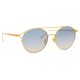 Linda Farrow - Occhiali da Sole Ovali 825 C7 - Oro Giallo - Linda Farrow Eyewear