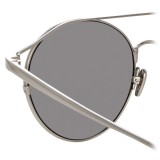 Linda Farrow - 825 C2 Oval Sunglasses - White Gold - Linda Farrow Eyewear