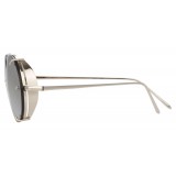 Linda Farrow - 730 C2 Oval Sunglasses - White Gold - Linda Farrow Eyewear