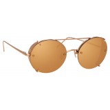 Linda Farrow - Occhiali da Sole Ovali 730 C3 - Oro Rosa - Linda Farrow Eyewear