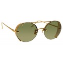 Linda Farrow - Occhiali da Sole Ovali 730 C5 - Oro Giallo - Linda Farrow Eyewear