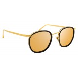 Linda Farrow - Occhiali da Sole Ovali 562 C13 - Nero - Linda Farrow Eyewear