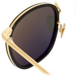 Linda Farrow - 562 C1 Oval Sunglasses - Black - Linda Farrow Eyewear