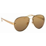 Linda Farrow - 375 C8 Aviator Sunglasses - Yellow Gold - Linda Farrow Eyewear