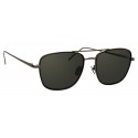 Linda Farrow - 559 C6 Aviator Sunglasses - Nickel & Black - Linda Farrow Eyewear