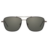 Linda Farrow - 559 C6 Aviator Sunglasses - Nickel & Black - Linda Farrow Eyewear