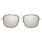 Linda Farrow - 559 C2 Aviator Sunglasses - White Gold & Black - Linda Farrow Eyewear
