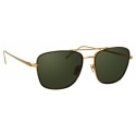 Linda Farrow - Occhiali da Sole Aviator 703 C4 - Oro Giallo e Tartaruga - Linda Farrow Eyewear