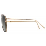 Linda Farrow - 559 C4 Aviator Sunglasses - Yellow Gold and Tortoiseshell - Linda Farrow Eyewear