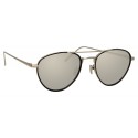 Linda Farrow - 739 C2 Aviator Sunglasses - White Gold & Black - Linda Farrow Eyewear