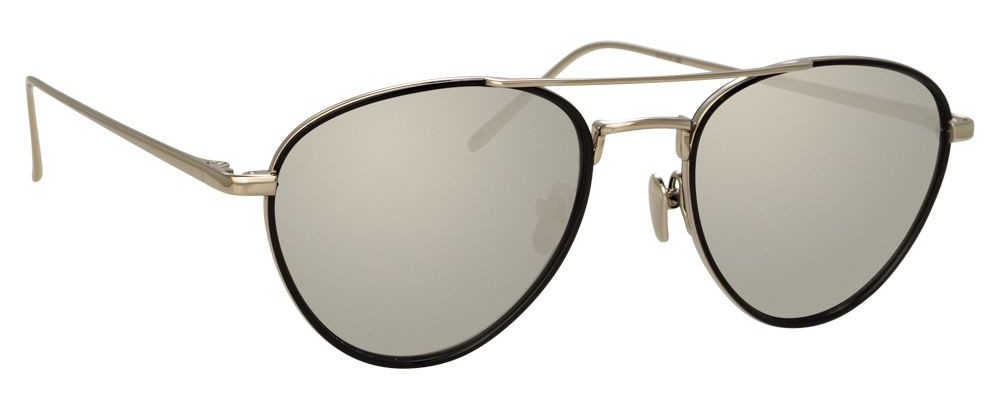 アイウェアその他 Linda Farrow glasses-2 Linda Farrow - Jimi Oval Sunglasses in Nickel - LFL1038C6SUN