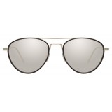 Linda Farrow - 739 C2 Aviator Sunglasses - White Gold & Black - Linda Farrow Eyewear