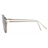 Linda Farrow - 739 C2 Aviator Sunglasses - White Gold & Black - Linda Farrow Eyewear