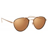 Linda Farrow - 739 C3 Aviator Sunglasses - Rose Gold and Tortoiseshell - Linda Farrow Eyewear