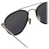 Linda Farrow - 739 C2 Aviator Sunglasses - White Gold & Black - Linda Farrow Eyewear