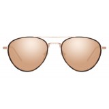 Linda Farrow - 739 C3 Aviator Sunglasses - Rose Gold and Tortoiseshell - Linda Farrow Eyewear