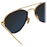 Linda Farrow - Occhiali da Sole Aviator 739 C4 - Oro Giallo e Tartaruga - Linda Farrow Eyewear