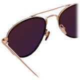 Linda Farrow - 739 C8 Aviator Sunglasses - Rose Gold and Tortoiseshell - Linda Farrow Eyewear