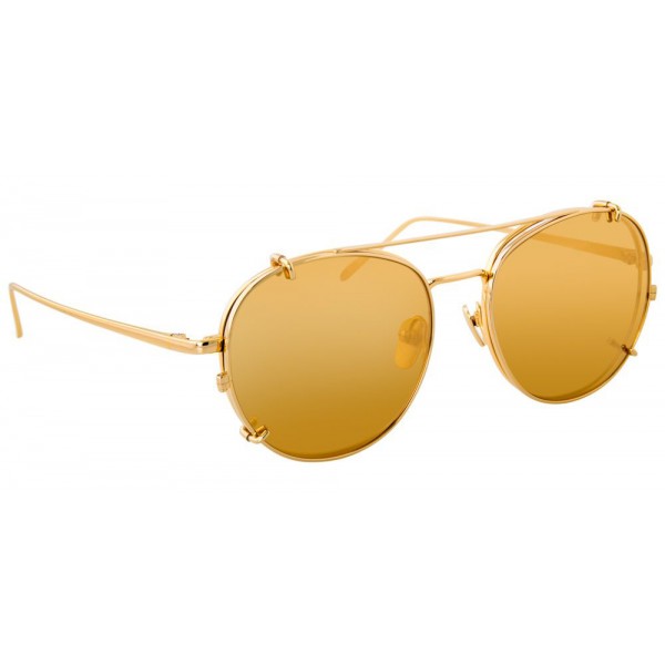 Linda Farrow - 646 C1 Oval Sunglasses - Yellow Gold - Linda Farrow Eyewear