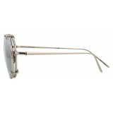 Linda Farrow - 646 C2 Oval Sunglasses - White Gold - Linda Farrow Eyewear