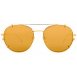 Linda Farrow - 646 C1 Oval Sunglasses - Yellow Gold - Linda Farrow Eyewear