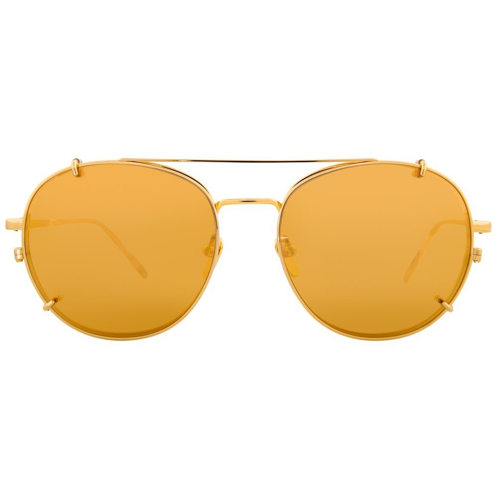Linda Farrow - 646 C1 Oval Sunglasses - Yellow Gold - Linda Farrow ...