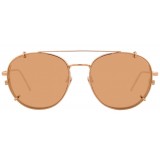 Linda Farrow - Occhiali da Sole Ovali 646 C3 - Oro Rosa - Linda Farrow Eyewear