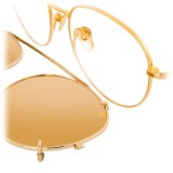 Linda Farrow - 646 C1 Oval Sunglasses - Yellow Gold - Linda Farrow Eyewear