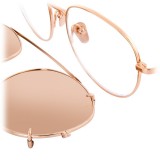 Linda Farrow - Occhiali da Sole Ovali 646 C3 - Oro Rosa - Linda Farrow Eyewear