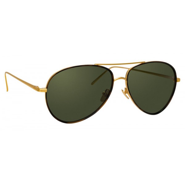 Linda Farrow - 702 C4 Aviator Sunglasses - Yellow Gold - Linda Farrow Eyewear