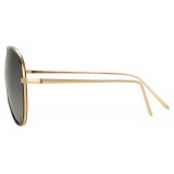 Linda Farrow - 702 C4 Aviator Sunglasses - Yellow Gold - Linda Farrow Eyewear