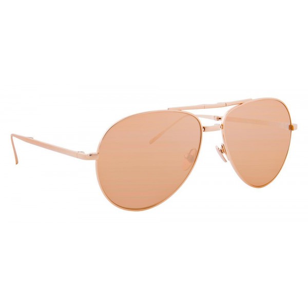 Linda Farrow - 518 C3 Aviator Sunglasses - Rose Gold - Linda Farrow Eyewear