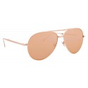 Linda Farrow - 518 C3 Aviator Sunglasses - Rose Gold - Linda Farrow Eyewear