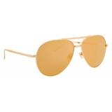 Linda Farrow - 518 C1 Aviator Sunglasses - Gold - Linda Farrow Eyewear