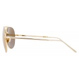 Linda Farrow - 518 C1 Aviator Sunglasses - Gold - Linda Farrow Eyewear