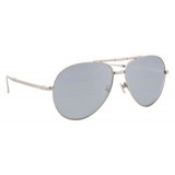 Linda Farrow - 518 C2 Aviator Sunglasses - White Gold - Linda Farrow Eyewear