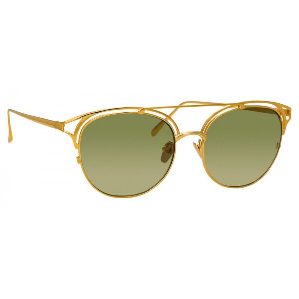 Linda Farrow - 682 C5 Aviator Sunglasses - Yellow Gold - Linda Farrow Eyewear