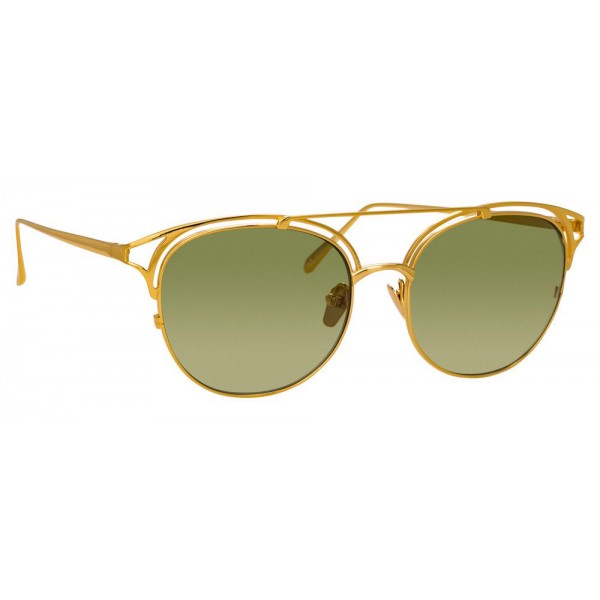 Linda Farrow - Occhiali da Sole Aviator 682 C5 - Oro Giallo - Linda Farrow Eyewear