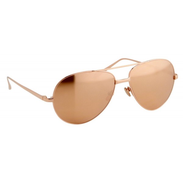 Linda Farrow - 128 C6 Aviator Sunglasses - Rose Gold - Linda Farrow Eyewear - Alessandra Ambrosio Official