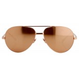 Linda Farrow - 128 C6 Aviator Sunglasses - Rose Gold - Linda Farrow Eyewear - Alessandra Ambrosio Official