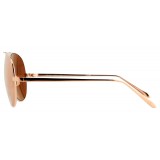 Linda Farrow - 128 C6 Aviator Sunglasses - Rose Gold - Linda Farrow Eyewear - Alessandra Ambrosio Official